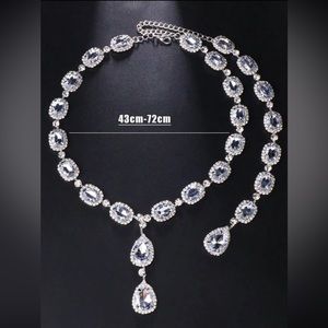 Exquisite Luxury Rhinestone Y Lariat Necklace For Women For Wedding Jewelry